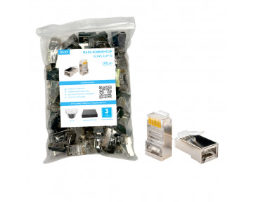 RJ45-3UF-6 EVO Коннектор FTP 3U (100 штук в упаковке)