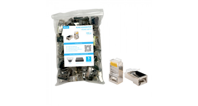 RJ45-3UF-6 EVO Коннектор FTP 3U (100 штук в упаковке)