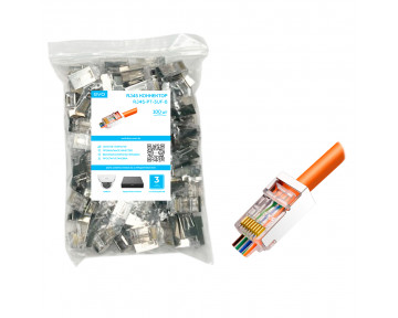 RJ45-PT-3UF-6 EVO Коннектор FTP 3U Pass-Through (100 штук в упаковке)